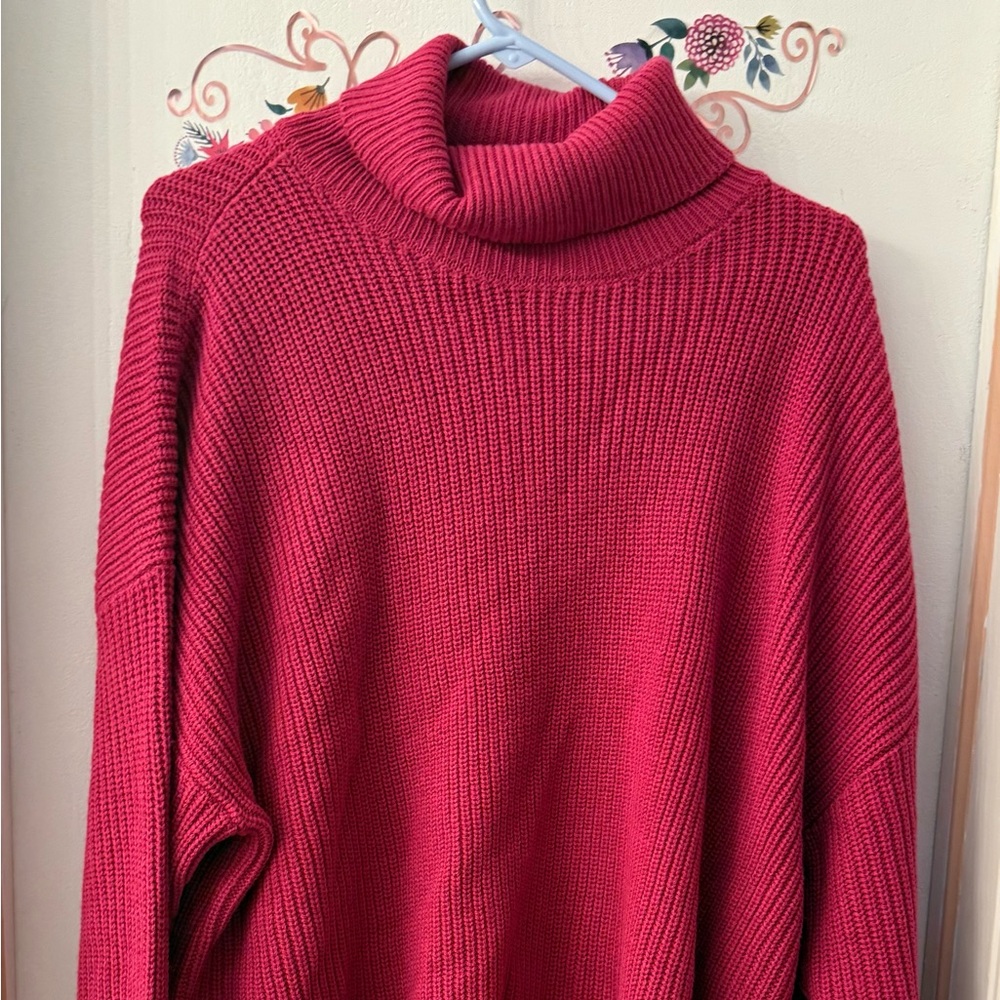 New York & Company Rich Red Turtleneck Sweater